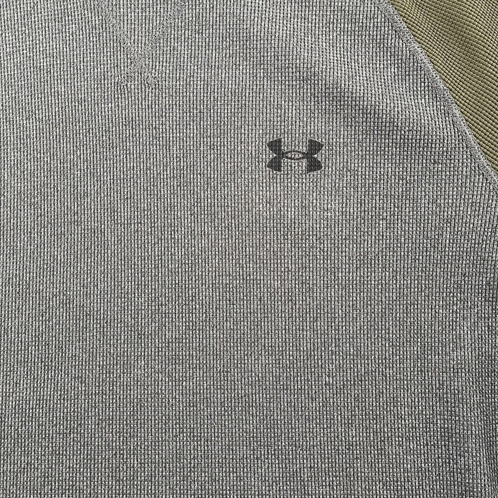 Under Armour Shirt Mens XL Gray Thermal Waffle Knit Long Sleeve Athletic Top - Picture 2 of 10